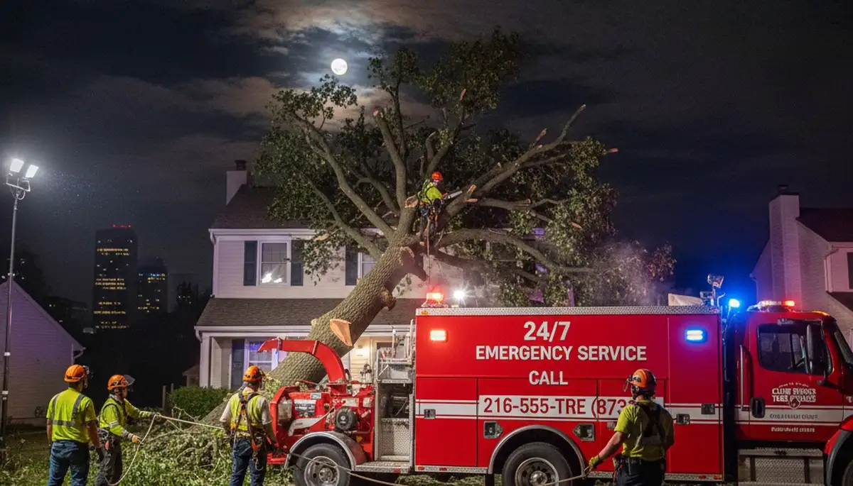 24/7 emergency tree removal service in Cleveland, OH restoring safety for homeowners day or night