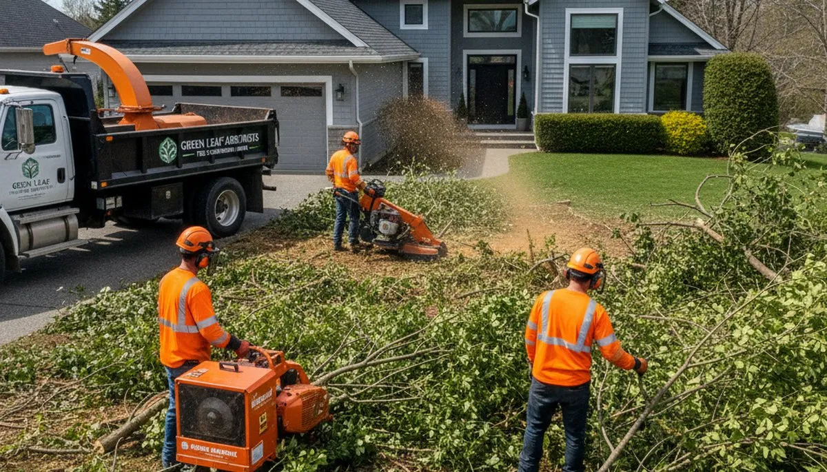 Professional shrub removal service in Cleveland, OH by Chop Chop Tree clearing overgrown bushes