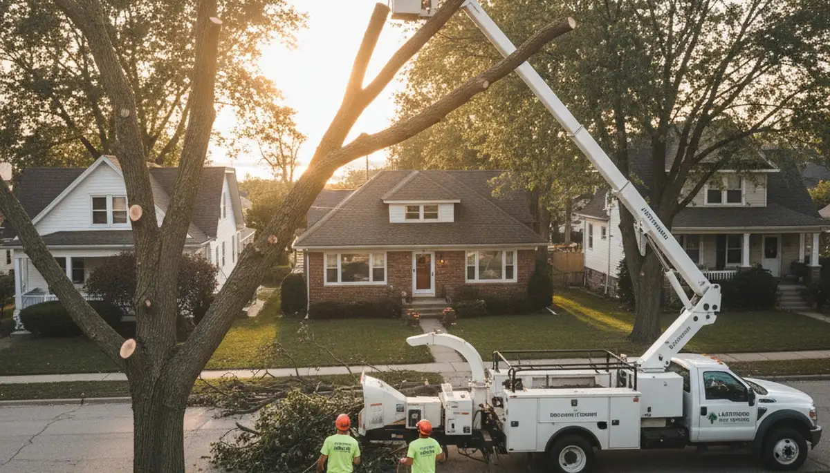 Professional tree removal service in Cleveland, OH safely clearing large trees