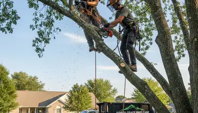 Professional tree removal service crew working in Cleveland, OH