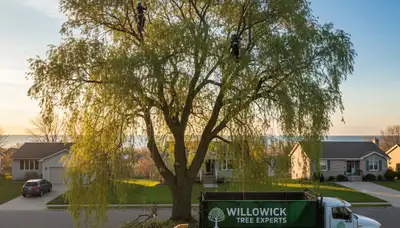 Professional tree removal service in Cleveland, OH removing large oak safely and efficiently